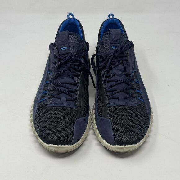 Ecco Zipflex Shoes Mens 7 - 7.5 EU 41 Blue Suede Office Comfort Sneakers - Picture 6 of 16